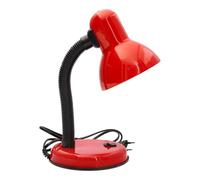 Jandei - Lámpara de mesa flexible de metal, E27, Máx 240V, Flexo, Brazo flexible tipo Cisne, Pantalla Metálica,Perfecta para Escritorio, Trabajar, Estudiar, Vintage, Bombilla no incluida (Roja)