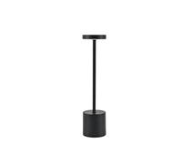 Jandei - Lámpara de mesa LED de metal, Táctil, Recargable, 3 tonos de luz regulable 2000mAh, Sin Cable. Perfecta para Salón, Dormitorio, Oficina, Escritorio, cenas al aire libre, eventos. (Negro)