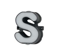 Jandei - Letra Luminosa LED 12W, Aplique Pared con Luz Cálida 3000K, 220V, IP54 para Decoración Interior y Exterior, Fabricada en Aluminio Acabado Negro. Ideal para Iluminación Hogar y Negocio (S)