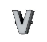 Jandei - Letra Luminosa LED 12W, Aplique Pared con Luz Cálida 3000K, 220V, IP54 para Decoración Interior y Exterior, Fabricada en Aluminio Acabado Negro. Ideal para Iluminación Hogar y Negocio (V)