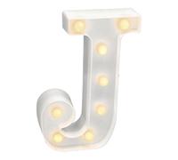 Jandei - Letras LED Iluminadas, Letra J con Luz Blanca Cálida, Luces Led Decoración y Ambiente, Luz Nocturna Bodas, Cumpleaños, Escaparates, Números y Letras con Luces (Funcionan con Pilas)