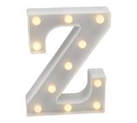 Jandei - Letras LED Iluminadas, Letra Z con Luz Blanca Cálida, Luces Led Decoración y Ambiente, Luz Nocturna Bodas, Cumpleaños, Escaparates, Números y Letras con Luces (Funcionan con Pilas)