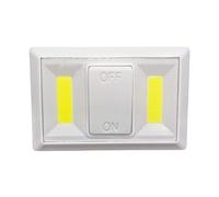 Jandei - Luz Nocturna LED 110 Lúmenes. Luces Auxiliares para Pasillo, Dormitorio, Armario, Escaleras, Habitación Infantil, Sótano - Funcionan con Pilas AAA (no incluidas) (ON - OFF)