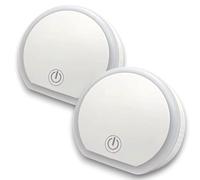Jandei - Luz Nocturna LED Interruptor Táctil, Enchufe, Puerto USB y Tipo C, Tono Cálido 3000K, 3 Niveles de Intensidad. Iluminación Auxiliar para Zonas de Paso (2 Unidades)