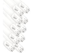 Jandei - Pack 10 Tubo LED 120cm 18W, Blanco Frío 6000K, 2520 Lúmenes, Standard T8 Conector G13, Reemplaza Neón Fluorescente 36W, Cebador LED Incluido, Conexión 1 Lado