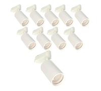 Jandei - Pack 10x Foco Carril Orientable para GU10, Monofásico 220V, Aluminio. Ideal para Iluminación Direccional en Hogares y Comercios. Bombilla No Incluída. (Blanco)