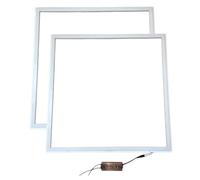 Jandei - Pack 2 Paneles LED 60x60cm. Marcos Luminosos 48W, 4800 lúmenes para Instalación en Falso Techo Modular con Placas Armstrong, 40000 Horas - Driver incluido (Luz Fría 6000k)