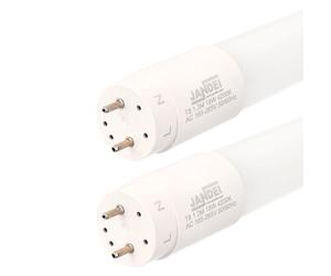 Jandei - Pack 2 Tubo LED 120cm 18W, Blanco Neutro 4200K, 2520 Lúmenes, Standard T8 Conector G13, Reemplaza Neón Fluorescente 36W, Cebador LED Incluido, Conexión 1 Lado