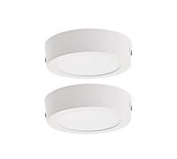 Jandei - Pack 2 x Downlight led 6W 4200ºK redondo superficie blanco. Perfecto para Cocina, Salon, Dormitorio, Pasillo, Oficina. Ahorro energetíco.
