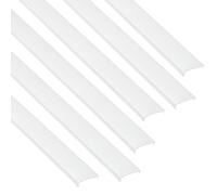 Jandei -Pack 6 Difusores Color Blanco para Perfiles Aluminio, Iluminación de Tiras Led para Interior IP20. Medidas 13,5mm x 4,2mm x 11,5mm - 6 Perfiles de 1 Metro (Blanco)