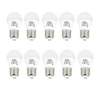Jandei - Pack de 10 x Bombillas LED mini G45, Casquillo E27, 7W (equivale a 60W), 630 Lúmenes para Lámparas de Techo, Lámparas de Mesilla, Dormitorio, Salón (6000K Blanco Frío)