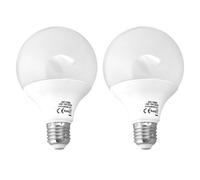 Jandei - Pack de 2 x Bombillas LED Globo 270º, G95 Rosca E27, 15W (equivalente a 120W) Luz Blanca Neutra 4200K, Salón, Oficina, Dormitorio, Casa, Garaje, Navidad. Ahorro de energía.