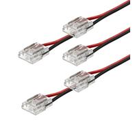 Jandei - Pack de 5 Conectores “Tira - Transformador” para Tiras Led COB o SMD 12V / 24V, Ancho 10mm, Cable 15cm, 2 Pines, Corriente Máx 6 A. IP20 para Uso en Estancias de Interior