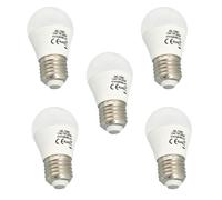 Jandei - Pack de 5 x Bombillas LED mini G45, Casquillo E27, 7W (equivale a 60W), 560 Lúmenes para Lámparas de Techo, Lámparas de Mesilla, Dormitorio, Salón, Navidad (Blanco Cálido 3000K)