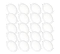 Jandei - Pack x 20 Downlights LED Empotrable Redondo, 18W, 1500 Lúmenes, Extraplano 13 mm, Orificio de Montaje Ø200-205 mm, Blanco Cálido 3000K con Transformadores Incluidos