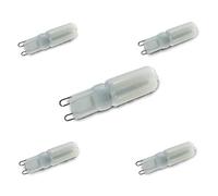 Jandei - Pack x 5 Bombilla LED G9, Potencia 5W, 475 Lúmenes, Regulable, Luz Blanca Cálida 3000K, Ø16 x 60mm Largo, (Equivalente a 25W Halógeno), 220V AC, IP20 para Interior