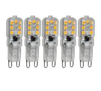 Jandei - 5 x Bombilla LED G9 regulable 2.5W blanco 3000K Blister, Iluminación para hogar, lámparas decorativas, lamparas de mesilla [Clase de eficiencia energética A+] (3000K)