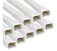 Jandei - Pack x10 Canaleta Blanca para Cables PVC. Organización y Protección del Cableado 1 Metro Longitud (40x60mm)