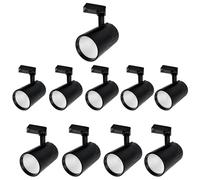 Jandei - Pack x10 Foco Techo Led Carril 30W, Blanco Cálido 3000K, 3000 Lúmenes, 185V-265V AC Monofásico, Aluminio Vestidor, Escaparate, Tienda, Oficina. (Negro)