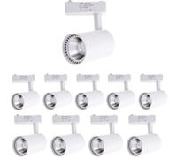 Jandei - Pack x10 Foco Techo Led Carril 30W, Blanco Frio 6000K, 2200 Lúmenes, 220V 50-60Hz Monofásico, Aluminio Vestidor, Escaparate, Tienda, Oficina. Color Blanco
