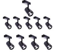 Jandei - Pack x10 Foco Techo Led Carril 40W, Luz Fria 6000K, 2700 Lúmenes, 220V 50-60Hz Monofásico, Aluminio para Vestidores, Escaparate, Tienda, Oficina. (Negro)