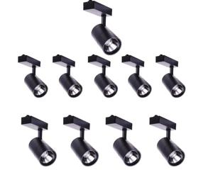 Jandei - Pack x10 Foco Techo Led Carril 40W, Luz Fria 6000K, 2700 Lúmenes, 220V 50-60Hz Monofásico, Aluminio para Vestidores, Escaparate, Tienda, Oficina. (Negro)