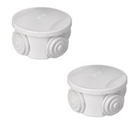 Jandei - Pack x2 Caja de Montaje en Superficie. Redonda 50x50mm IP54 Instalación en Interior/Exterior, 4 entradas. Ideal para Aplicaciones Residenciales, Comerciales o Industriales.