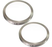 Jandei - Pack x2 Downlights Plafón LED 18W Redondo De Superficie, Ø 205 milímetros de Aluminio, Aro Color Acero. Perfecto para Iluminar Oficinas, Salones, Cocinas, Baños (Blanco Neutro 4200k)