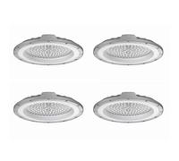 Jandei - Pack x4 Campana LED UFO DOB 100W, Blanco Frío 6000K, Alta Potencia con 110 lm/Vatio PF 0,95 6KV, Foco de Exterior IP65, Perfecto para Entorno Industrial, Naves, Garajes, Negocios
