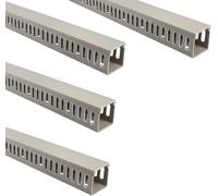 Jandei - Pack x4 Canaleta Ranurada para Cables, Organizador de Escritorio Cubierta de PVC. Color Gris. Longitud 40 cm (40x40mm)