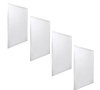 Panel LED para Techo, 59,5 x 59,5 cm, 48W, 3900 Lúmenes, Blanco, Pack de 4 (Blanco Cálido 3000k)