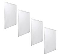 Panel LED para Techo, 59,5 x 59,5 cm, 48W, 3900 Lúmenes, Blanco, Pack de 4 (Blanco Frío 6000k)