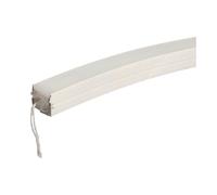 Jandei - Perfil Flexible de Silicona 5 Metros para Tira LED con PCB hasta 10mm Ancho. Emisión Lateral de Luz, Formato Cuadrado 16mm x 16mm. Apto para Exteriores, Color Blanco