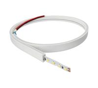 Jandei - Perfil Flexible de Silicona 5 Metros para Tira LED con PCB hasta 8mm Ancho. Emisión Lateral de Luz, Formato Rectangular 4mm x 12mm. Apto para Exteriores, Color Blanco