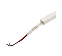 Jandei - Perfil Flexible Silicona 5 Metros para Tira LED con PCB hasta 10mm Ancho. Emisión Lateral de Luz, Formato Rectangular 12mm x 20mm. Apto para Exteriores, Color Blanco (Perfil 5M)