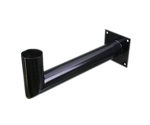 Jandei - Poste de Pared Color Negro, 50 Centímetro Largo Horizontal, 15 Centímetros Alto, 7,6 Centímetros Diámetro Hueco Farola, Acero Galvanizado Tratado para Exterior. Tornillos Inluidos