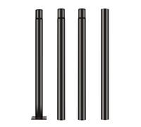 Jandei - Poste para Farola de 4 Metros en Tramos de 1 m - Acero Galvanizado Negro con Base de Anclaje, Resistente a la Intemperie, Ideal para Jardines, Calles y Parques. Tornillos Incluidos