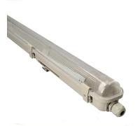 Jandei - Regleta Pantalla Estanca para Tubo Led T8 G13 120 cm, Conexión Directa. Soporte para Tubos. Instalación en Superficie, Resistente IP65 Uso interior Exterior Profesional.