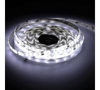 Jandei - Tira Led 5 mts 12V para Exterior IP65, Luz Fría 6000K, 300 LEDs, SMD2835, Luces LED Impermeables 6W Bajo Consumo, Autoadhesiva, Cortable cada 5 cm (no incluye fuente alimentación)