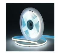 Jandei - Tira Led COB 24V 12W/m, 1600 Leds, 6750 Lm, 8mm de Ancho, Cortable cada 5cm, Adhesiva, IP20 para Uso en Interior. Decoración Dormitorio, Salón, Comercios, Fiestas (Luz Fría 6000K)