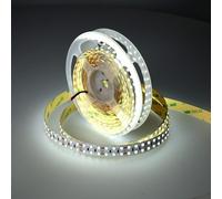 Jandei - Tira Led Doble Línea SMD2835 24V 18W/m, 1200 LEDs, Ancho PCB 15mm, Cortable y Adhesiva. IP20 Apta para Iluminación y Decoración de Interiores - Bobina 5 metros (Luz fría 6000K)