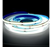 Jandei - Tira Luces LED COB 12V 5M, Autoadhesiva y Cortable, Luz Blanca Fría 6000K, 320LED/m, Ancho 8mm - IP20 (Sin Fuente de Alimentación)