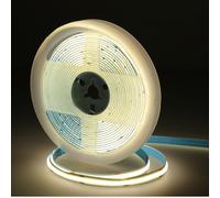 Jandei - Tira Luces LED COB 12V 5M, Autoadhesiva y Cortable, Luz Blanca Natural 4200K, 320LED/m, Ancho 8mm - IP20 (Sin Fuente de Alimentación)