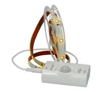 Jandei - Tira Luz Led con Sensor de Movimiento 1 Metro, Recargable USB, Flexible y Adhesiva, no necesita Enchufe. Iluminación Nocturna para Armario, Bajo Mueble, Cama, Escalera (Luz Cálida 3000k)
