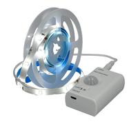 Jandei - Tira Luz Led con Sensor de Movimiento 1 Metro, Recargable USB, Flexible y Adhesiva, Sin Enchufe. Iluminación Nocturna para Armario, Bajo Mueble, Cama, Escalera (Luz Fría 6000k)