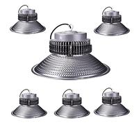 Jandei - x6 Pack Lámpara Industrial LED 100W, 10.000 LM, Taller, Naves Industriales, Gimnasios Altos, Almacén. Campana Foco Led Industrial, Luz Blanco Frío 6000K
