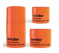 Jander - Set de Cuidado Facial para Hombres: Reduce Arrugas, Elimina Ojeras e Hidrata tu piel - Incluye Limpiador Facial, Contorno de Ojos y Crema Hidratante