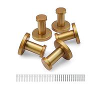 JANDH Colgador Pared, 5 Piezas Colgador de Acero Inoxidable Forma de T, Oro Perchero de Pared con Orificios de Montaje Triangulares, Redondo Colgador Llaves Pared, Gancho Pared Universal