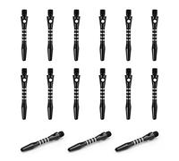 JANDH Flecha para Dardos de Aluminio, cañas para Dardos de 15 Piezas Roscada Negra con Anillo O, 40 mm 2BA Dardos Ejes de Rosca Universal, Accesorios Dardos para Dardos Blandos o de Acero