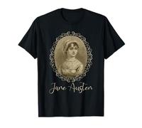Jane Austen Book Club Vintage Retrato antiguo Novela romántica Camiseta